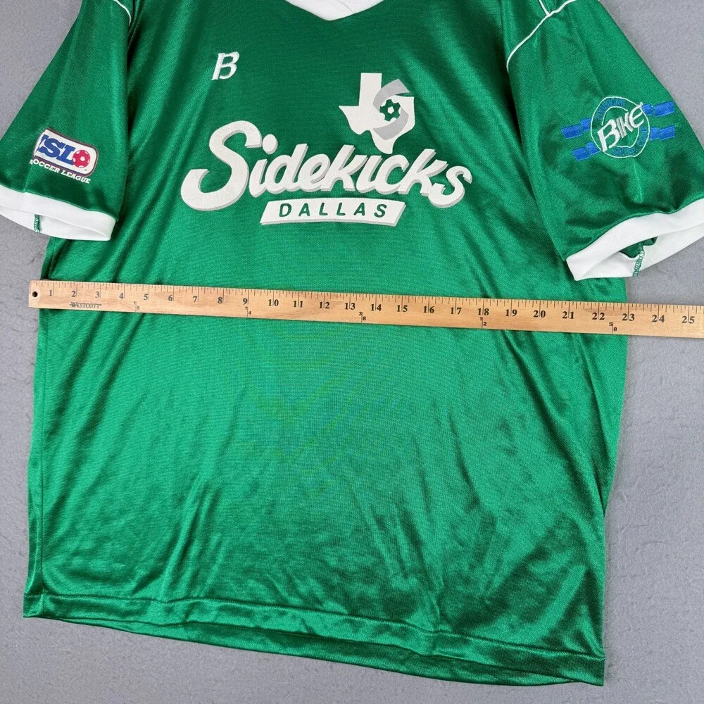 Rare Vintage Dallas Sidekicks Soccer Jersey Bike 90-91 Away MSL XL USA Made